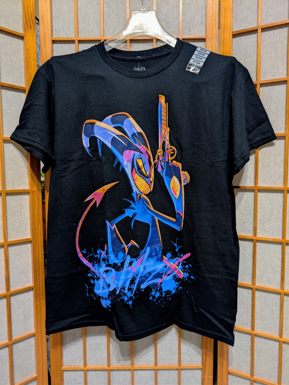 NEW Official Helluva Boss Neon Blitzo Jumbo Print T-Shirt Medium M Hellaverse